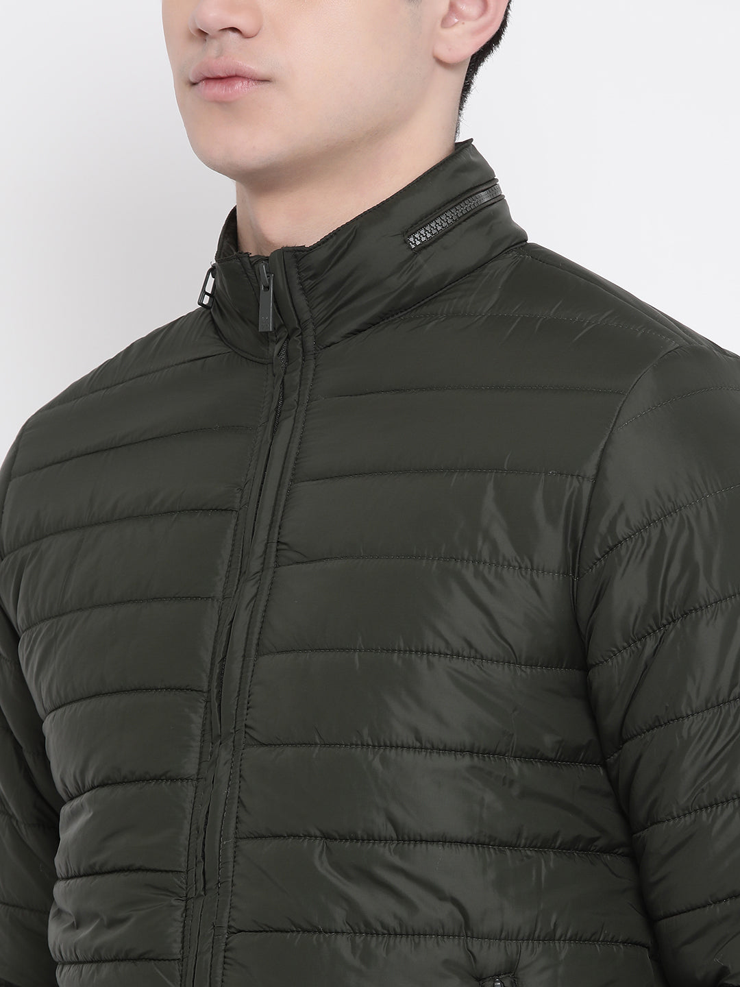 Green Solid Hooded Jackets-Mens Jacket-Crimsoune Club