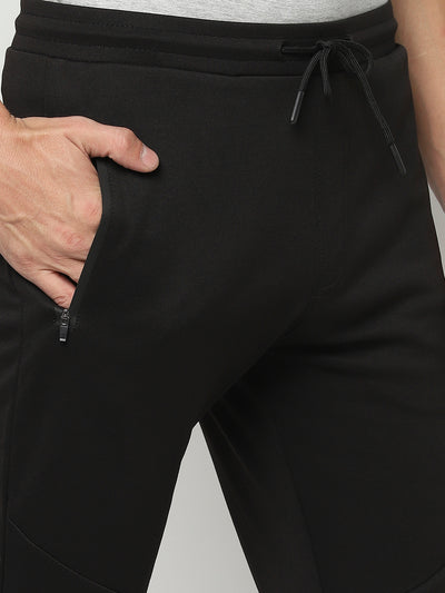 Black Track Pants-Men Track Pants-Crimsoune Club