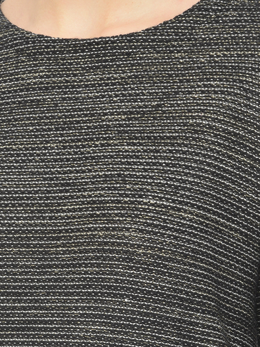 Black Round Neck Sweater - Women Sweaters