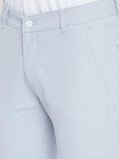 Blue Slim Fit Trousers - Men Trousers