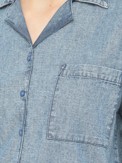 Blue Denim Shirt - Women Shirts