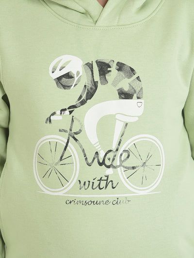 Green Graphic Sweatshirt-Boys Sweatshirts-Crimsoune Club