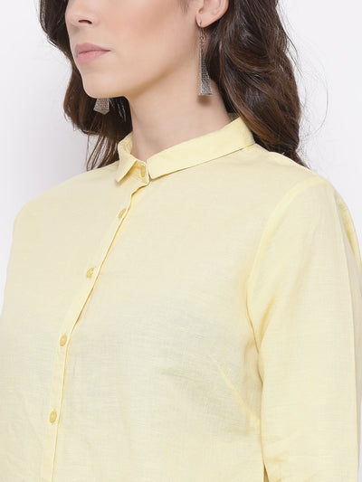 Yellow Slim Fit shirt - Women Shirts