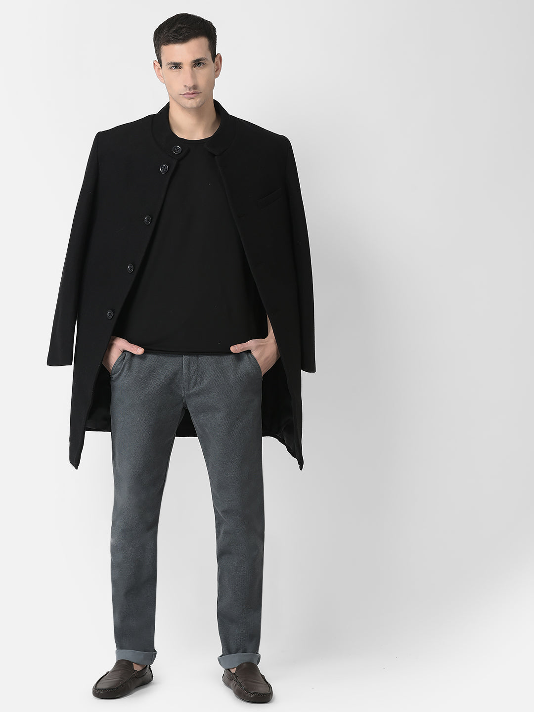  Grey Textured Trousers 