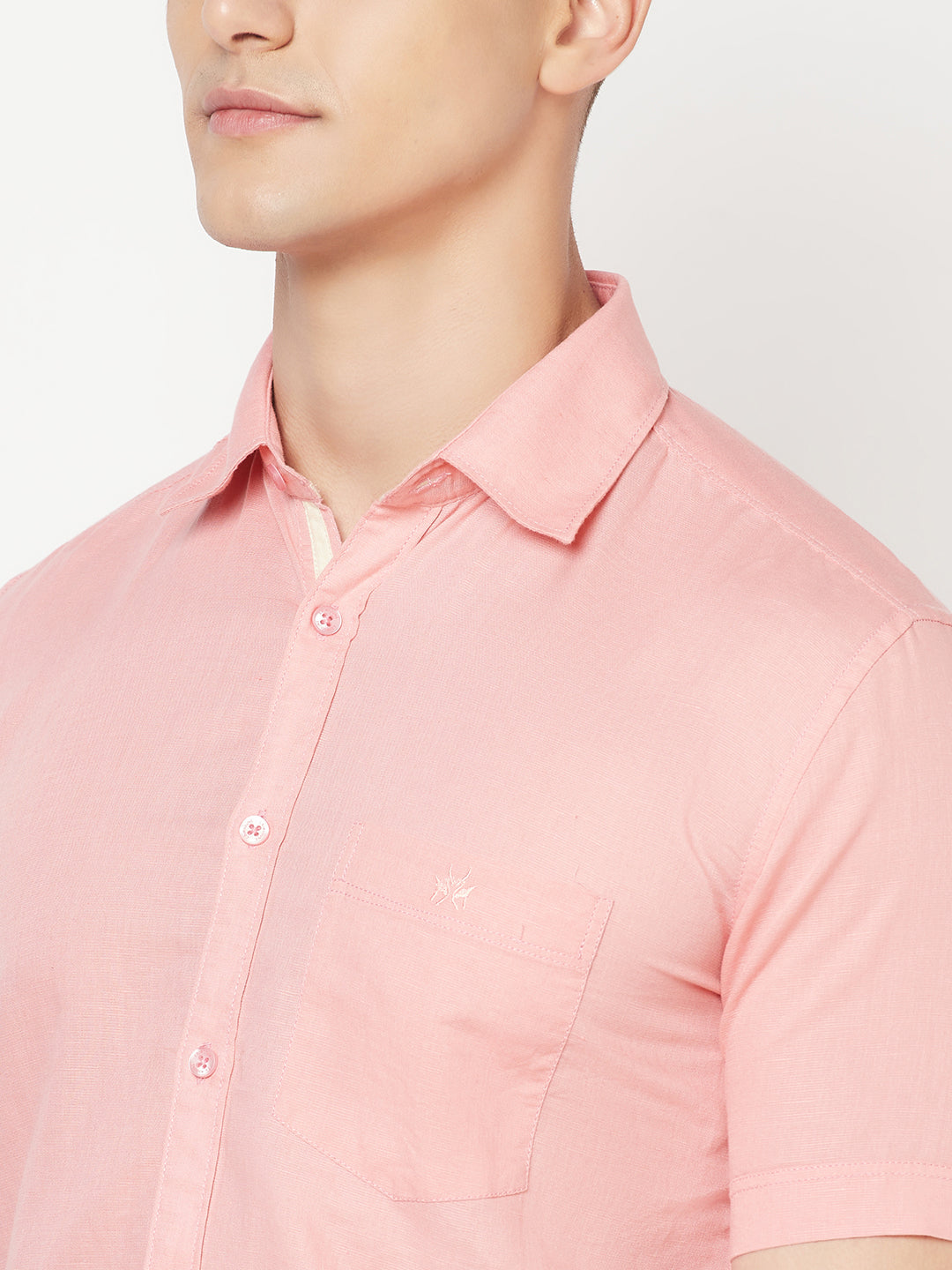 Pink Linen Shirt - Men Shirts