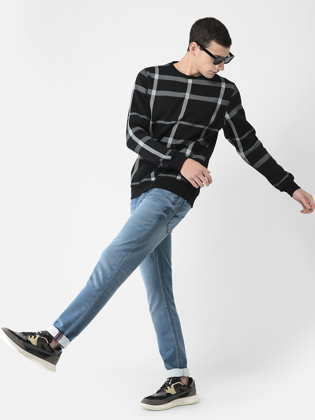  Black Checkered Sweatshirt 