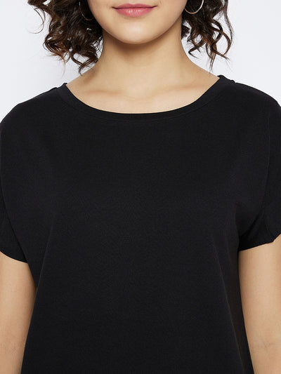 Black V-Neck T-shirt - Women T-Shirts