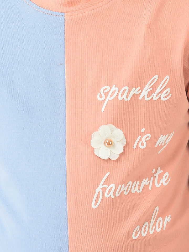  Multi-Coloured T-Shirt with Colour-Block Styling
