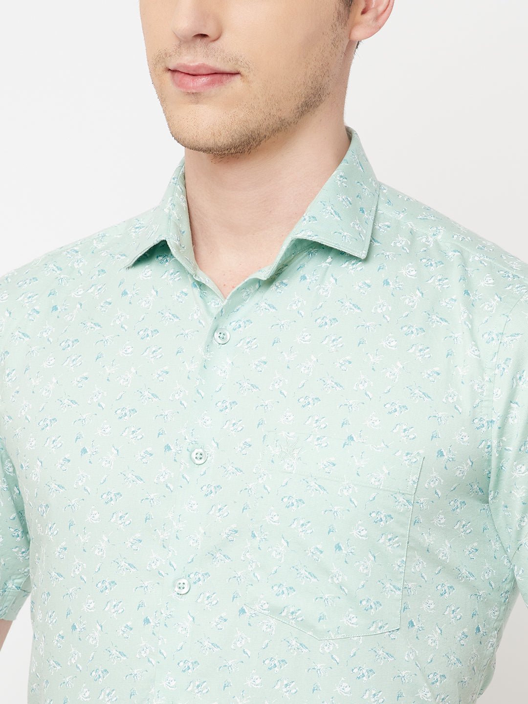 Green Floral Shirt - Men Shirts