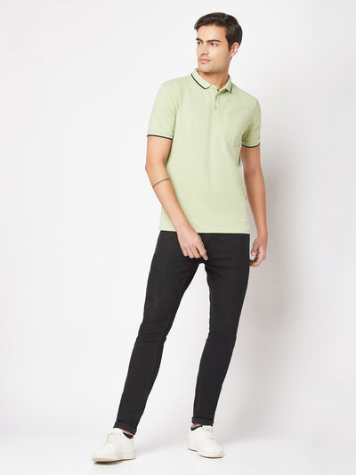  Mint Green Minimal Polo T-Shirt