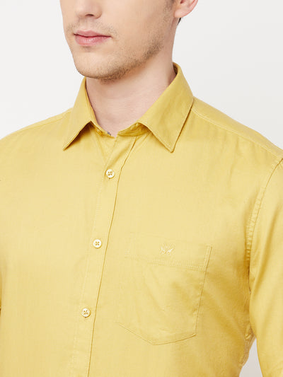 Yellow Casual Shirt - Men Shirts