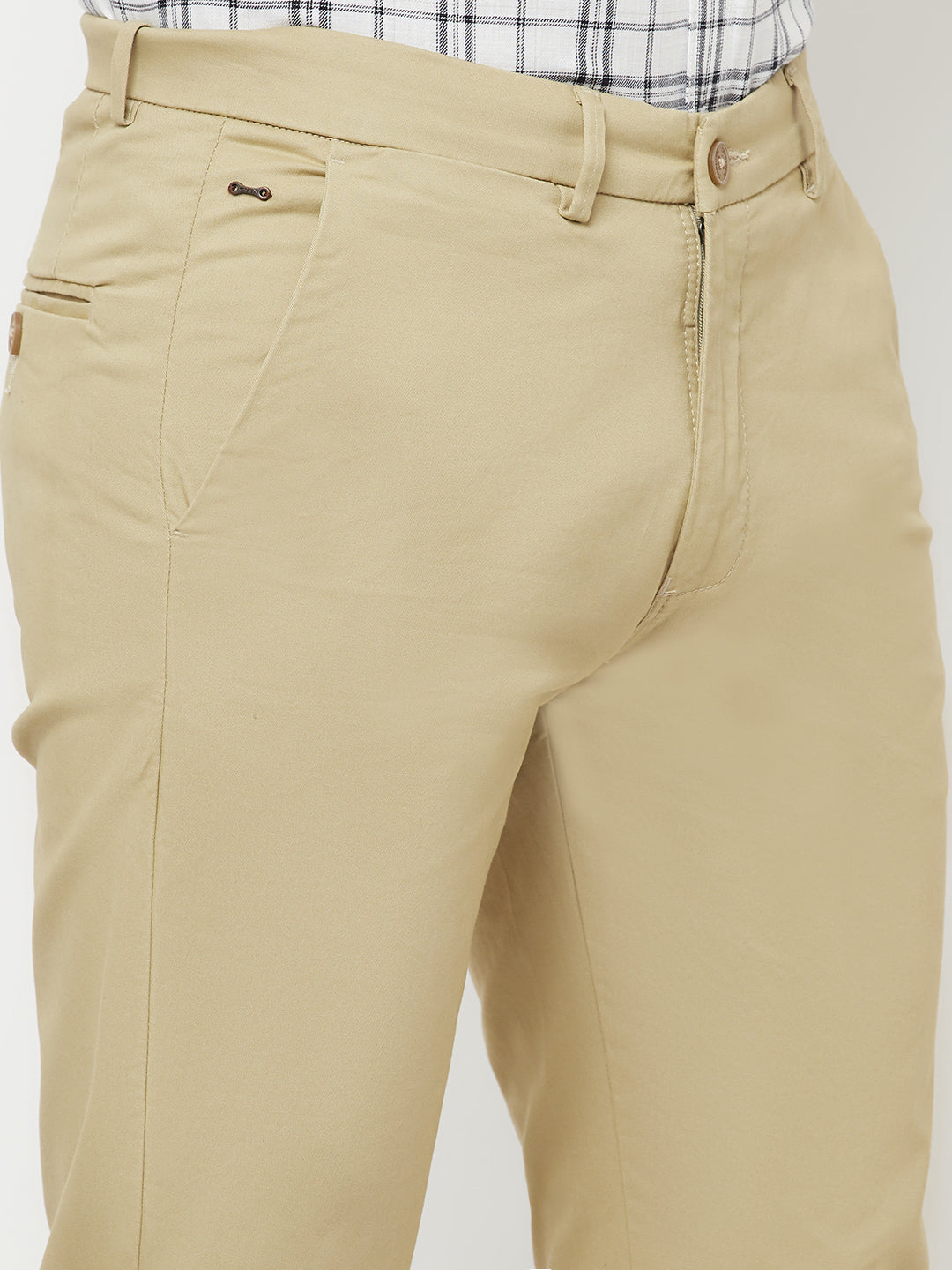 Beige Trousers - Men Trousers