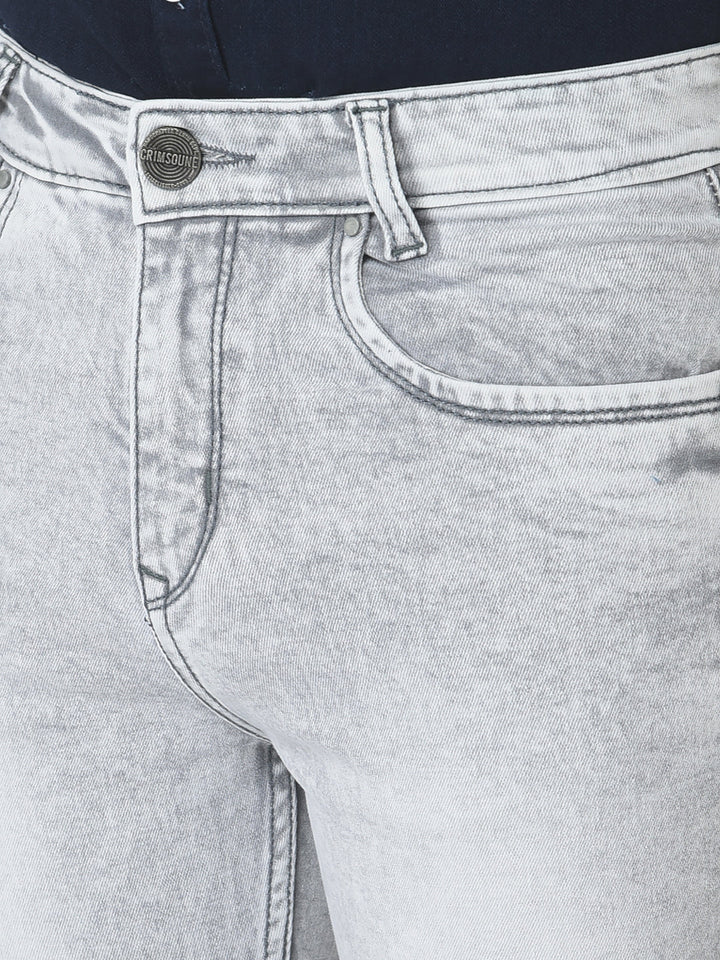  Light Melange Grey Jeans