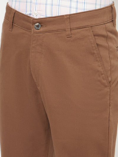 Brown Casual Trousers - Men Trousers