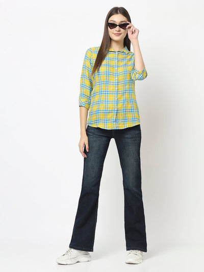 Yellow Shirt in Checks