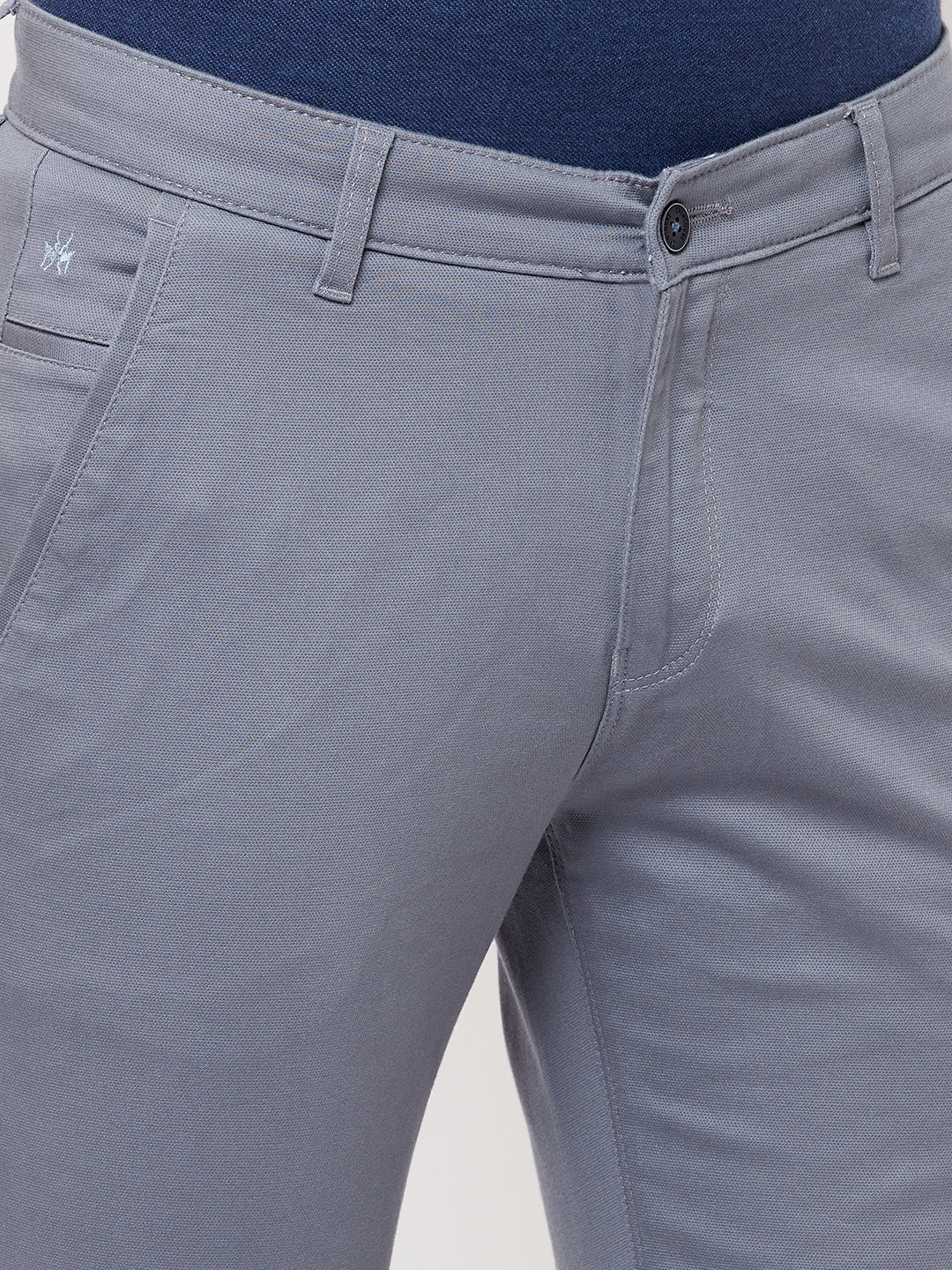 Blue Casual Trousers - Men Trousers