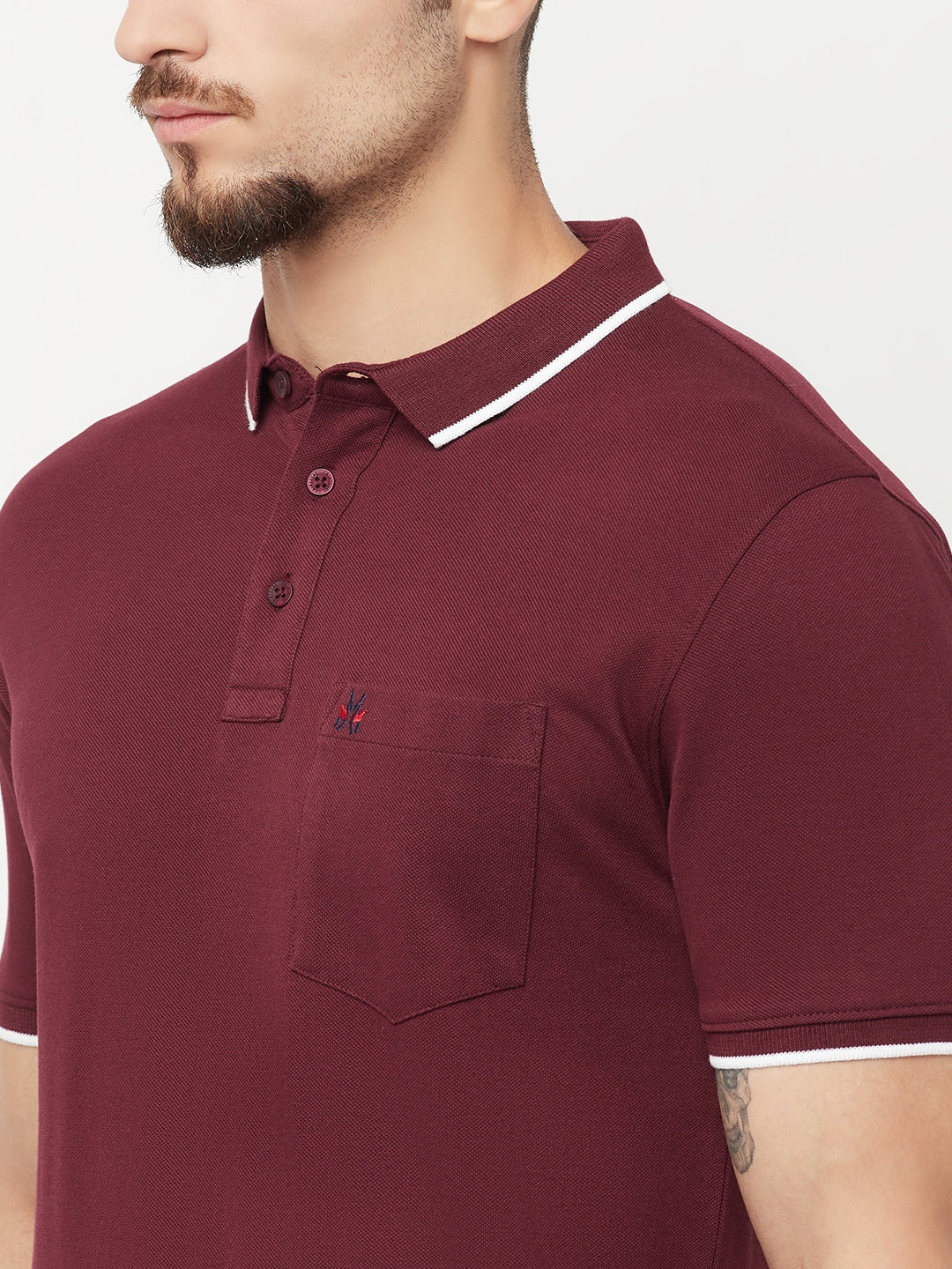 Maroon Polo T-Shirt - Men T-Shirts