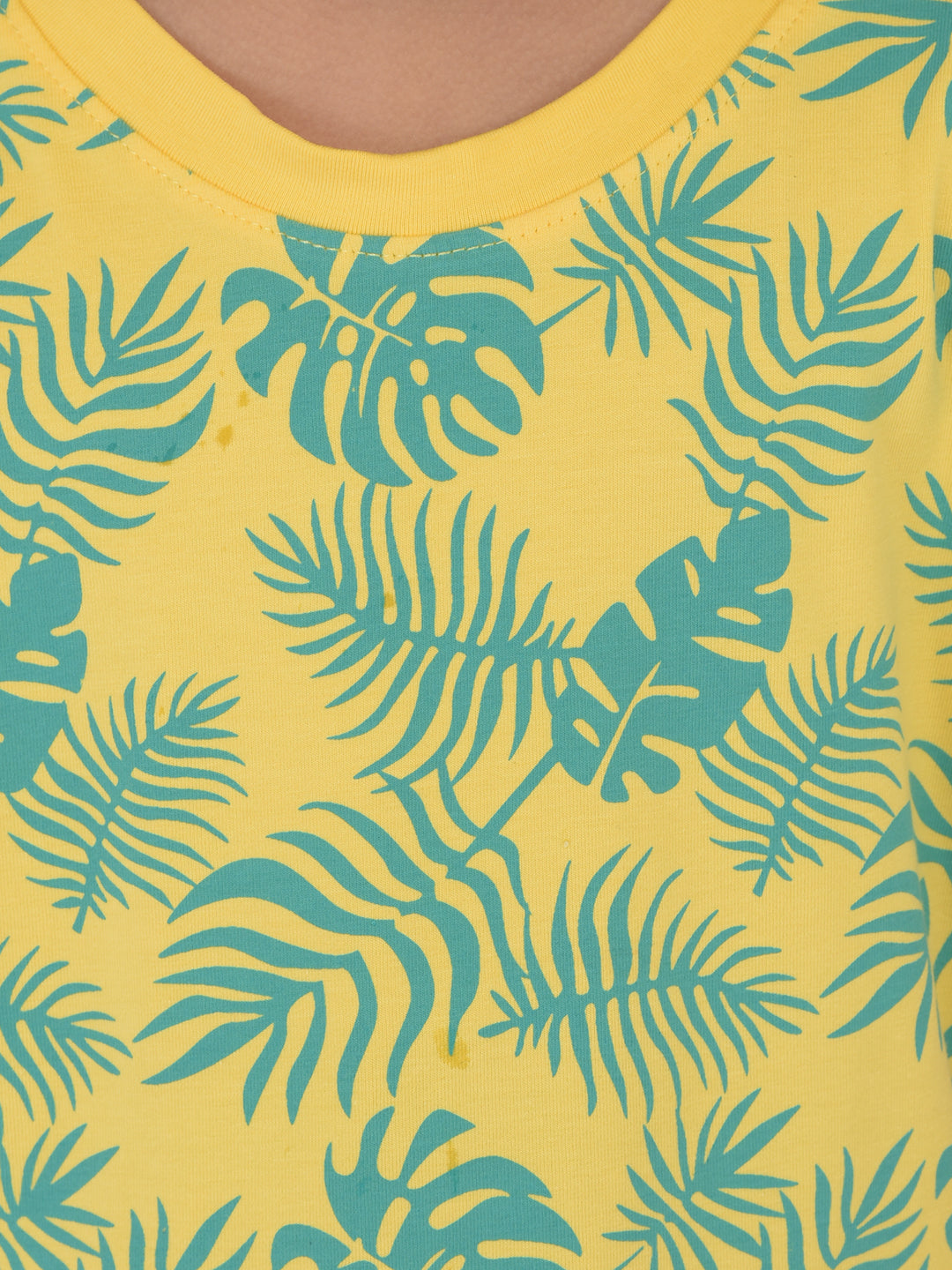 Yellow Floral Round Neck T-Shirt - Girls T-Shirts