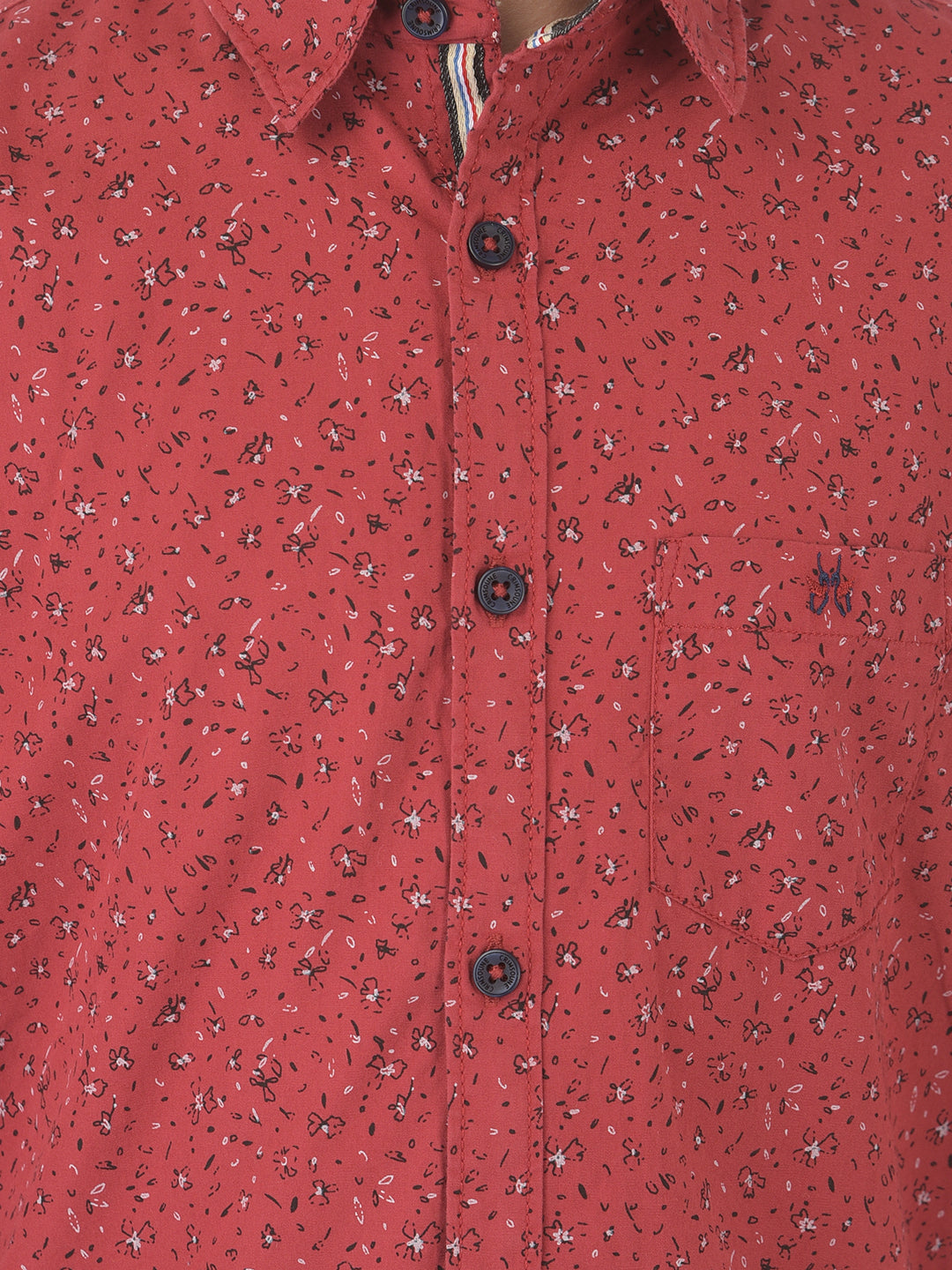 Maroon Floral Printed Shirt - Boys Shirts