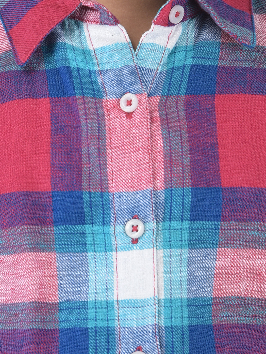 Pink Tartan Checked Shirt - Girls Shirts