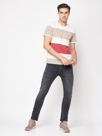  Striped Casual T-Shirt