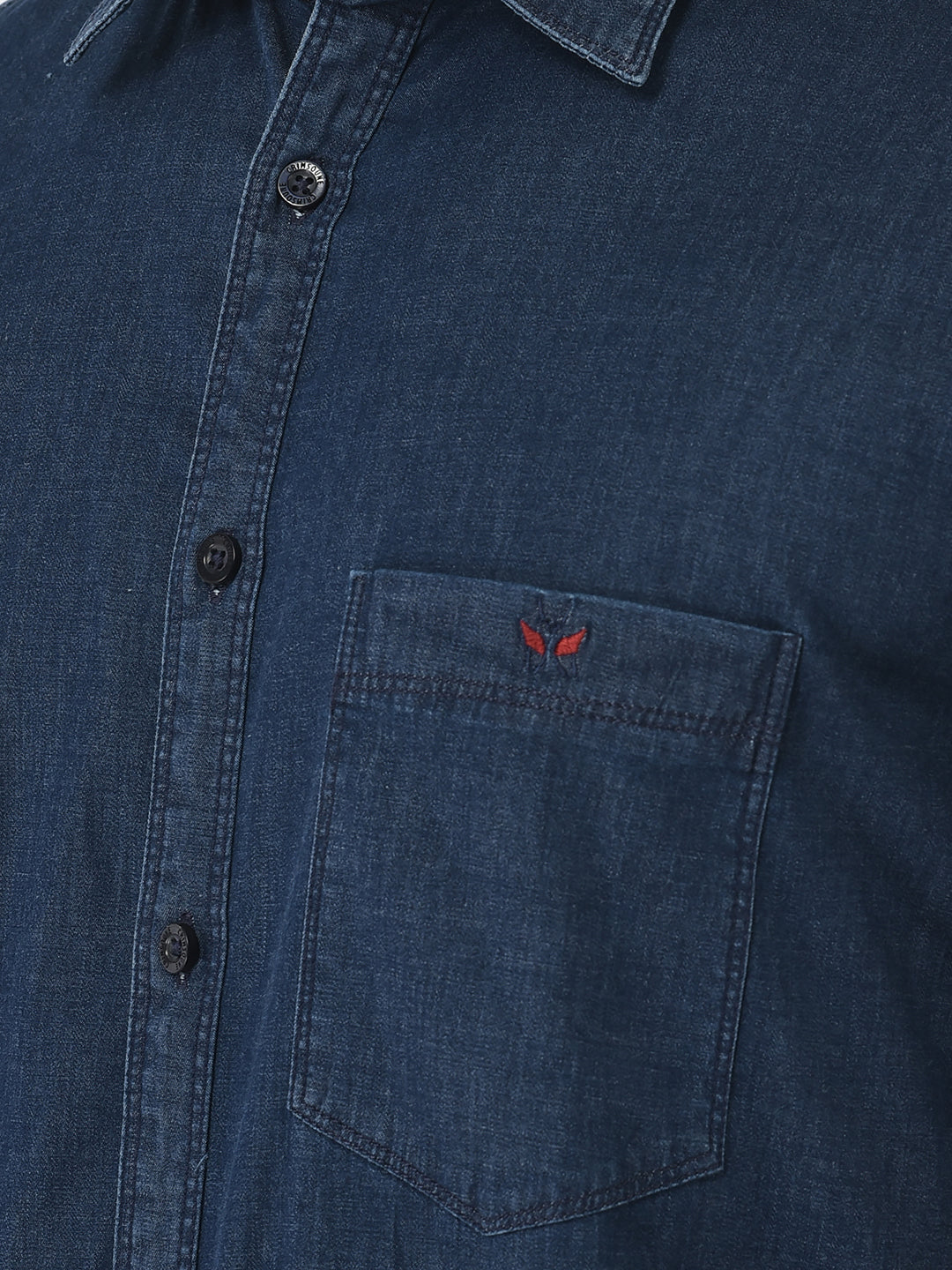  Denim Shirt with Short Sleeves 