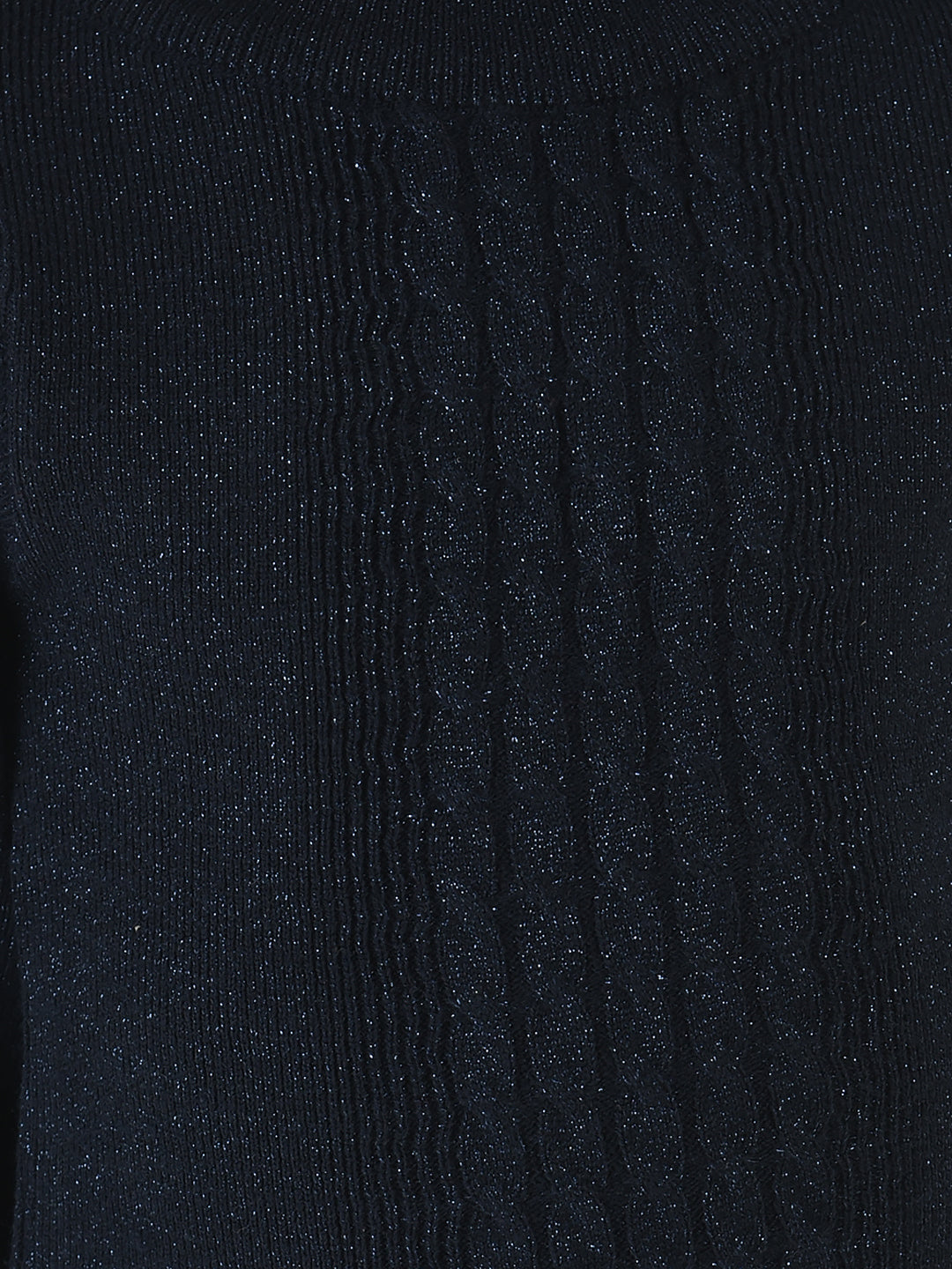 Navy Blue Sweater in Self-Designed Print