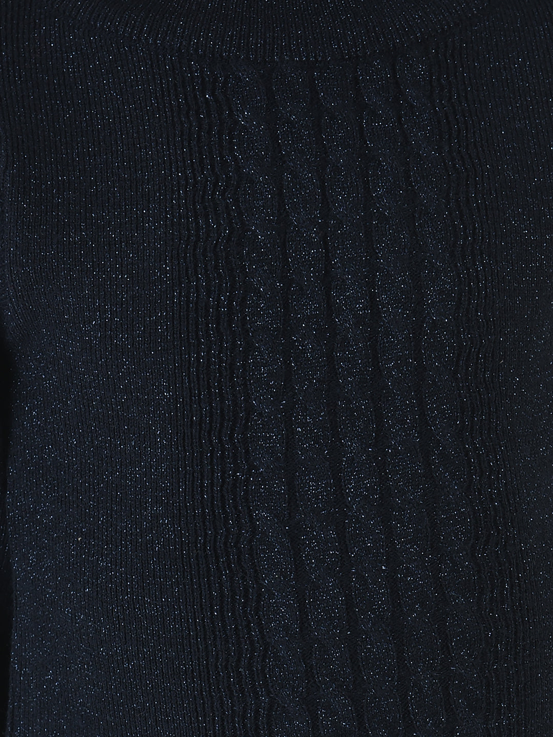 Navy Blue Sweater in Self-Designed Print
