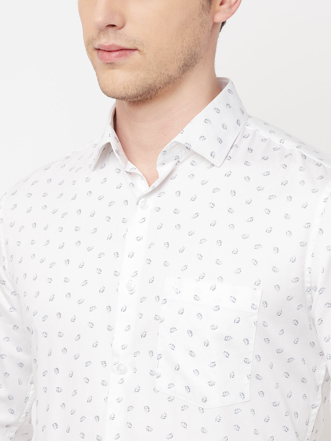 White Floral Shirt - Men Shirts