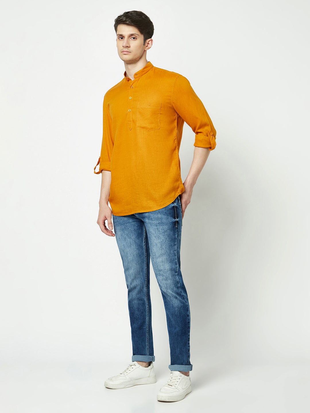  Mustard Shirt Style Kurta 