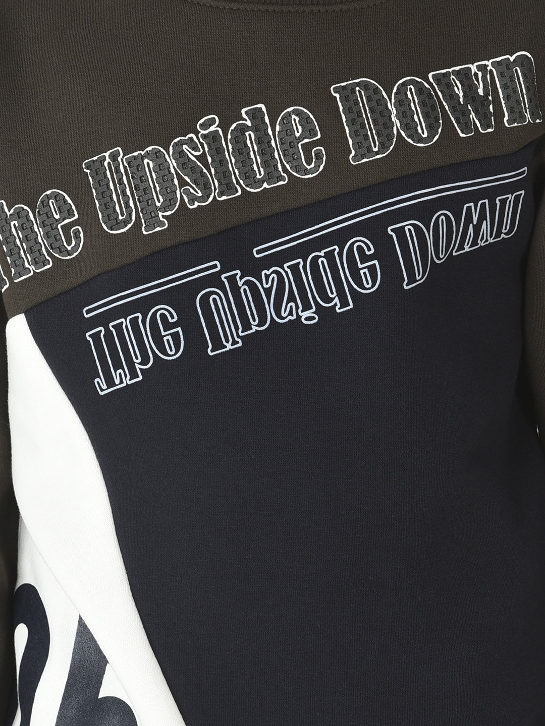  Olive Green Upside-Down Sweatshirt