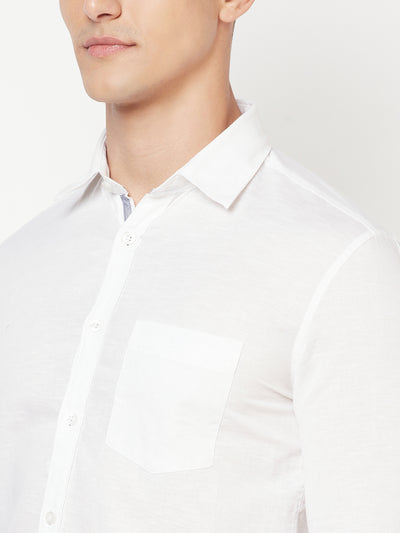 White Linen Shirt - Men Shirts