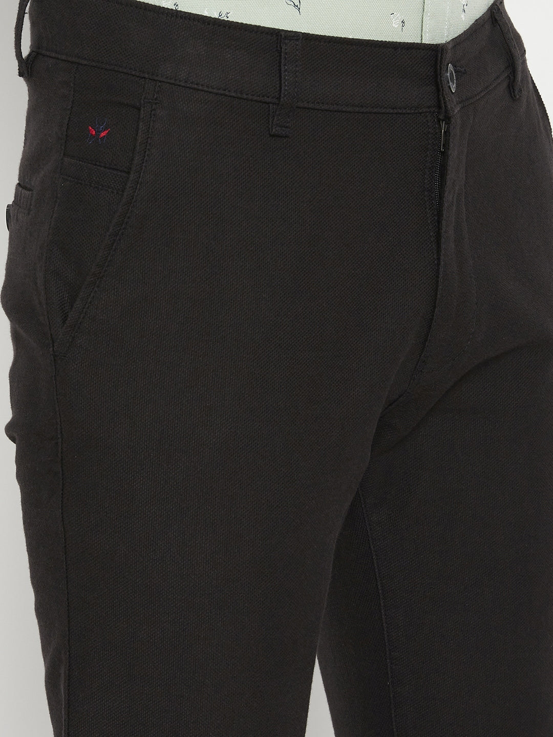 Black Slim Fit Trousers - Men Trousers