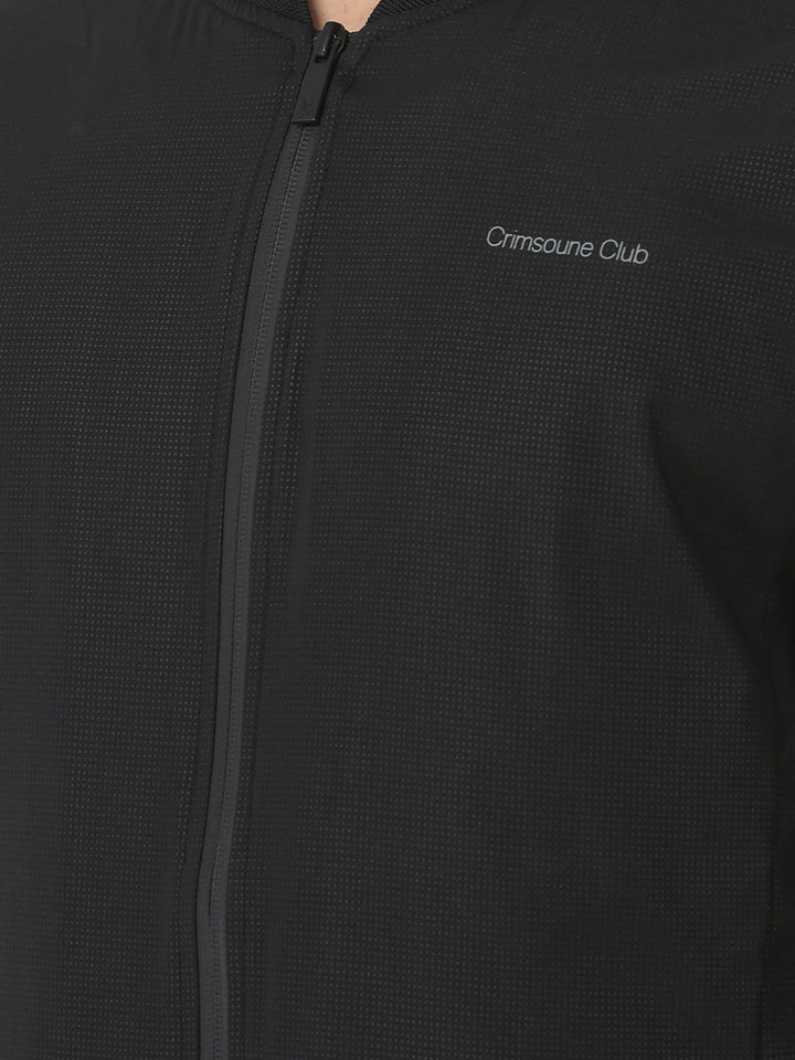  Black Jacket with Logo Work 