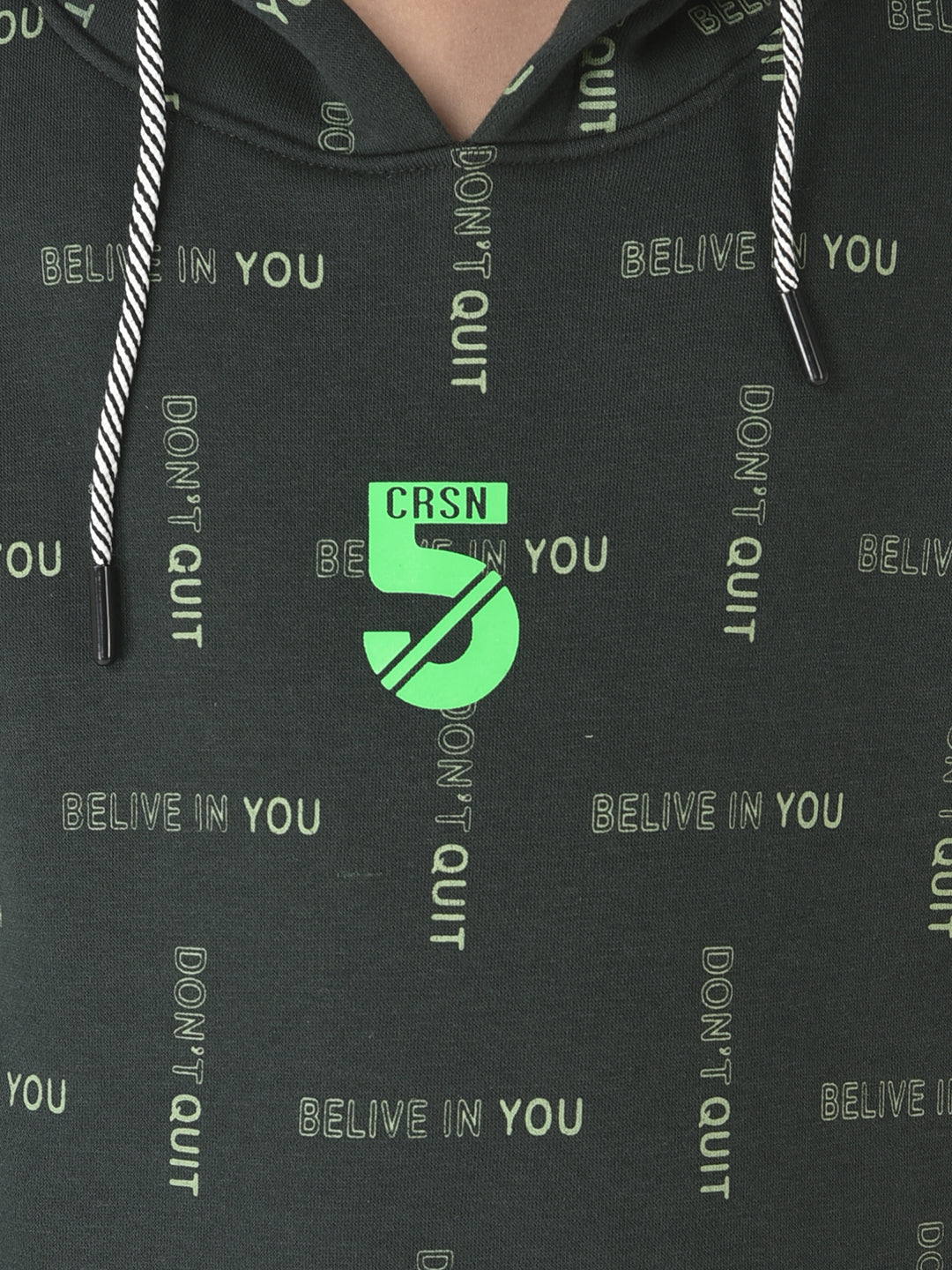  Green Bold Logo-Work Hoodie
