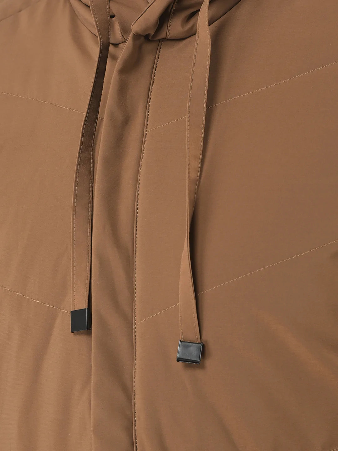  Tan Hooded Light-Padding Jacket