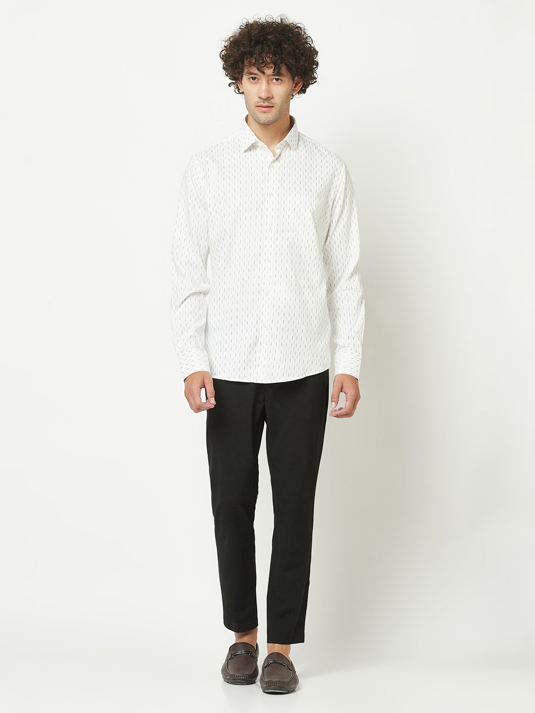  White Geometric Shirt