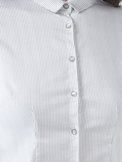  White Pin-Stripe Shirt
