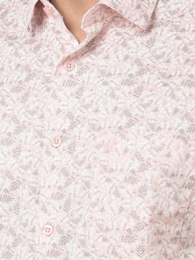 Light Pink Shirt in Floral Print 