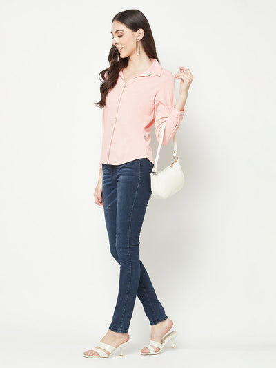  Pink Textured Shirt