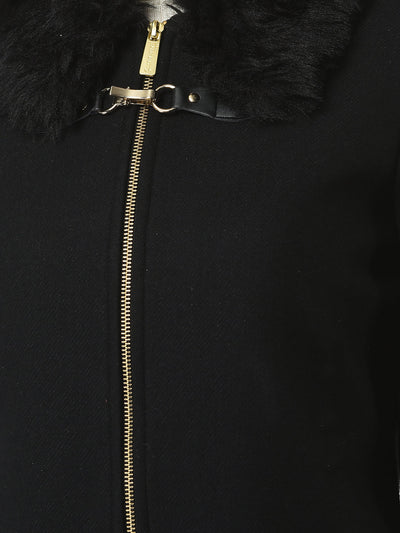  Black Zipped Coat