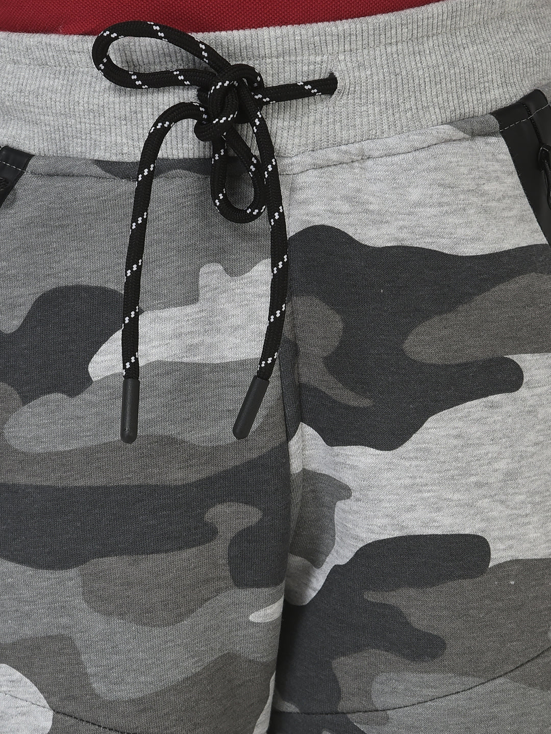 Grey Joggers in Camouflage Print 