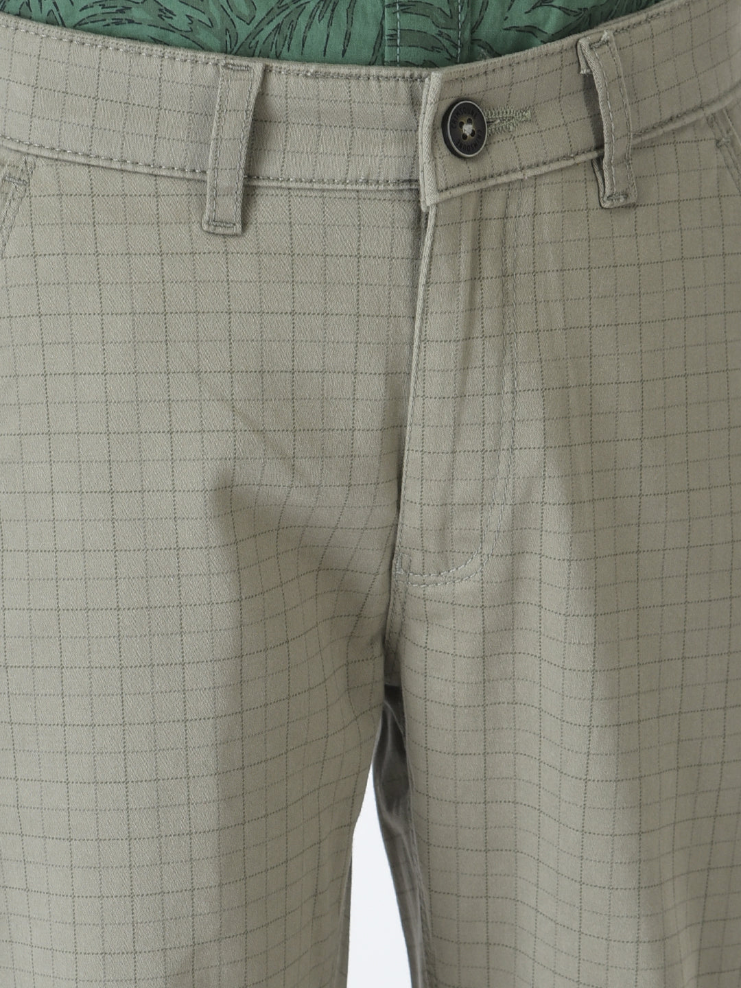 Olive Checked Trousers-Boys Trousers-Crimsoune Club