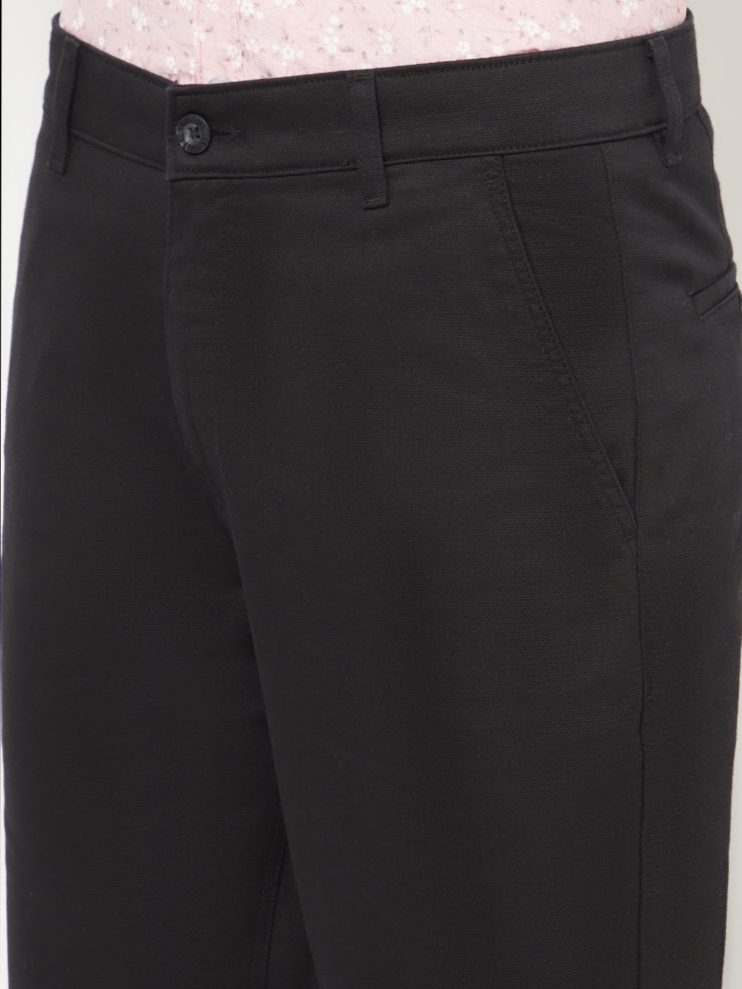 Black Casual Trousers - Men Trousers