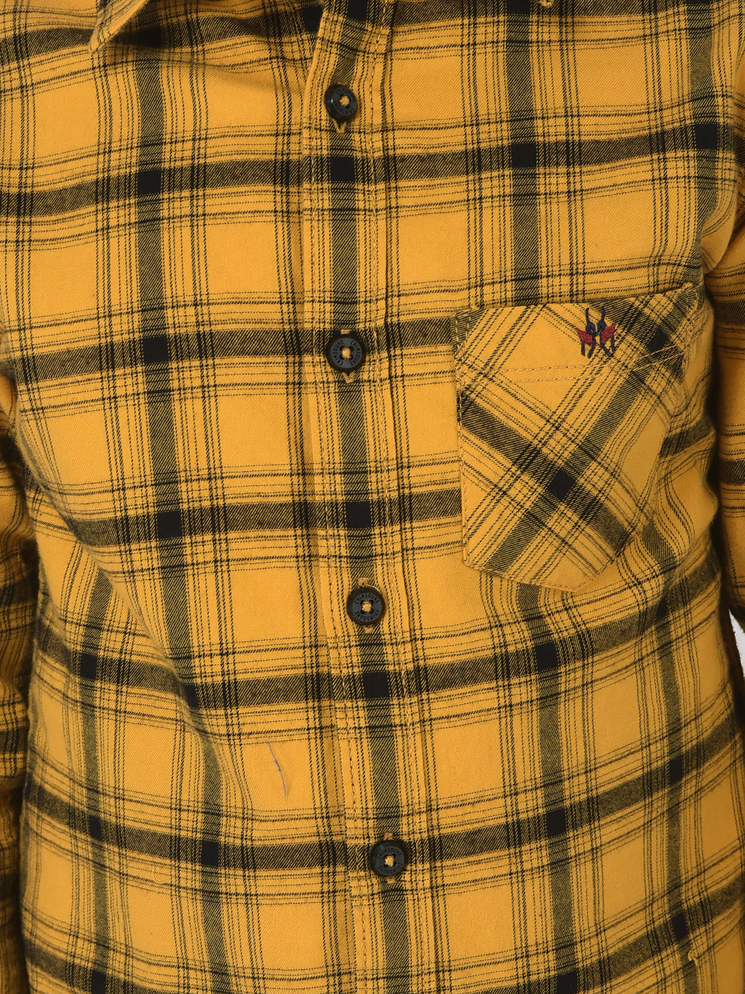  Mustard Shirt in Tartan Checks