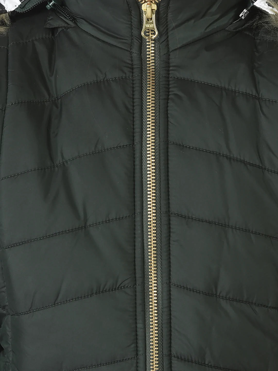  Hooded Green Padded Jacket