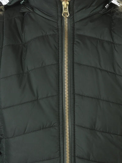  Hooded Green Padded Jacket