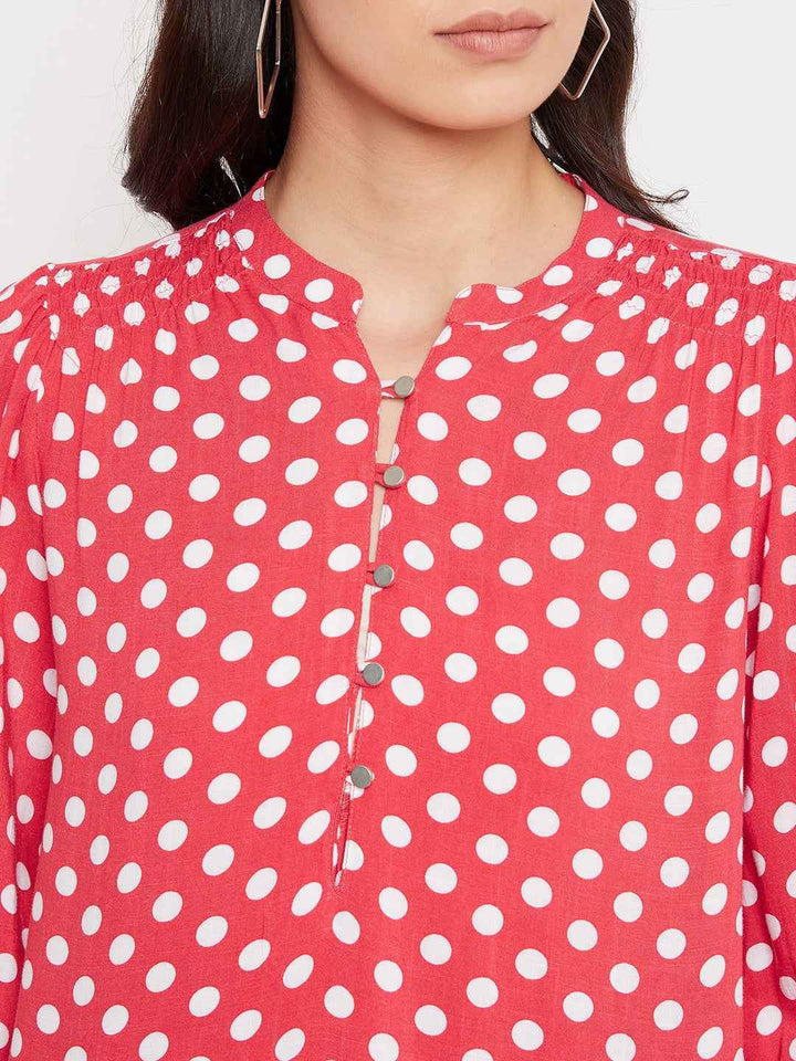 Red Polka Dots Top