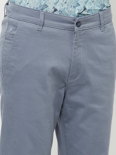 Blue Casual Trousers - Men Trousers