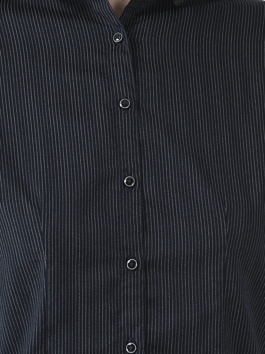 Navy Blue Pin-Stripe Shirt